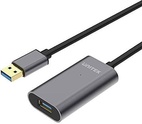 UNITEK - Cable USB 3.0 Active Extension, 5m, ALU, y-3004