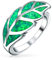 Personalisierte Boho Edelstein Grün Erstellt Opal Inlay Süden Western Natur Wrap Ivy Laurel Leaf Ring Western-Schmuck Für Frauen Teen .925 Sterling Silber Anpassbar