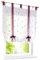 Raffrollo mit Stickerei Band Raffgardinen Voile Transparent Schlaufen Vorhang (BxH 120x140cm, Beere)
