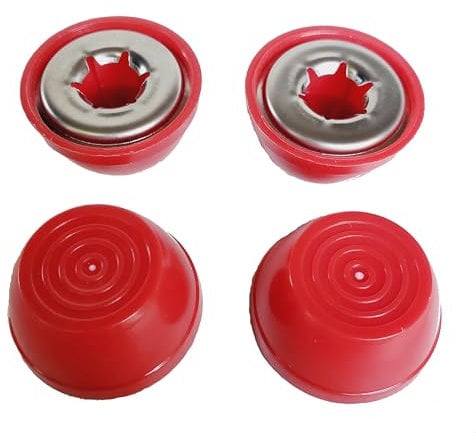 Quadrapoint Hub Cap Compatible with Popular Red Wagon Brand Plastic & Folding Wagons 7/16 RED (NOT for Wood or Steel Wagons) (red)