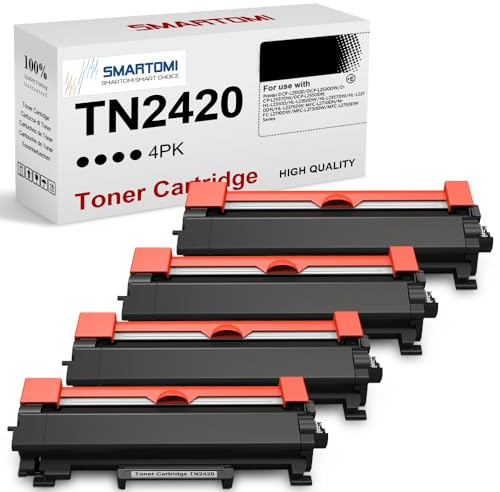 SMARTOMI TN2420 TN-2420 Kompatible Tonerkartusche für Brother TN2420 TN2410 DR2400 für MFC-L2710DW L2710DN DCP-L2510D L2530DW L2550DN, HL-L2310D L2350DW L2370DN L2375DW, L2730DW L2750DW (4 Schwarz)
