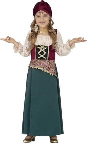 FIESTAS GUIRCA Wahrsagerin Hellseherin Kinder Kostüm für Mädchen Alter 5-6 Jahre Für Karneval/Fasching, Halloween, Themen Partys