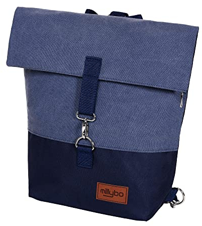 millybo SWEET Fahrradtaschen für Gepäckträger Damen & Herren, Fahrrad Tasche Hinten 3-in-1 Gepäckträgertasche und Rucksack, wasserfest (801.004 Navy)