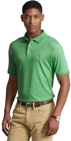 Polo Ralph Lauren Herren-Poloshirt, klassische Passform, Resort Green Heather, L