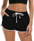 Rave on Friday Short De Bain pour Femme Short De Bain Graphique 3D Maillot de Bain d'été Maillot de Bain Taille Haute Pantalon de Sport D'entraînement avec Cordon Réglable, Noir S