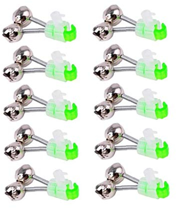 Uayasily Angeln Glocken Laut Ton Biss Angelrute Alarm Plastikclips Und Dual-Metall-Alarm Glocken Für Rods