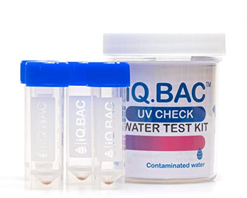 IQ.BAC UV 4x Kit Analisi Acqua Potabile Test Acqua Piscina Controllo Dell'acqua Batteri e Funghi Tester Acqua Potabile