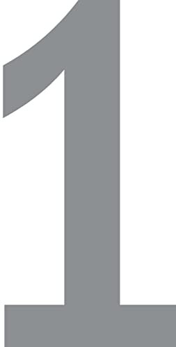 ShirtInStyle Zahlen selbsklebende Aufkleber, 10cm hoch, Haustür, Mülltone, Basteln, Boote, Nummern, Kennzeichen, KFZ, Türen, Spint, Umkleide, Hausnummer, Bootsnummer, ZAHL 1-10cm, silber