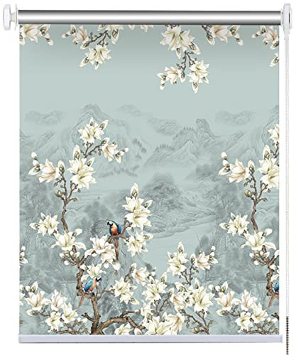 Tenda a Rullo Modello Impermeabile Degli Uccelli del Fiore Dei Ciechi Della Finestra del Rullo, Tenda Isolata Termicamente Oscurante Larga 2in/ 3in/ 4in/ 5in con Raccordo