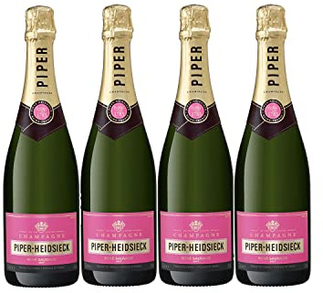 Piper Heidsieck 4er set Rose Sauvage Brut 4x 0,75l (12% Vol) Champagner- [Enthält Sulfite]
