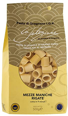 Mezze Maniche Rigate 8x500g LA SELEZIONE - Pasta di Gragnano IGP