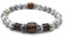 Nahle | Wikinger Armband | Howlith 8mm Viking Stretch- Armband | handgemachtes Perlenarmband | mit edler Schmuckschachtel (22, Howlith)