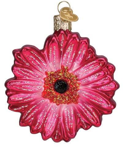 Old World Christmas Gerbera Daisy Glass Blown Ornament for Christmas Tree