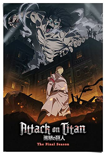 REINDERS Poster, Attack on Titan S4 - eren onslaught, Kinderzimmer, Poster, Wanddeko, Room Decor, 150 gr. glänzend Bilderdruckpapier, Mehrfarbig, 91,5x61cm