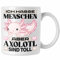 Trendation - Axolotl Tasse Geschenk Ich Hasse Menschen Aber Axolotl Sind Toll Schwanzlurch (Weiß)