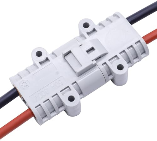 HISports 50 A 600 V Batterie Stecker,Batterieanschluss Schnellanschluss Stecker für Klimaanlagen, Wohnmobile, Wohnwagen, Boote,mit 8 AWG-Draht(1 Satz)