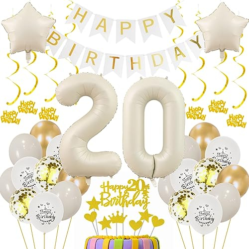 20 Geburtstag Deko Frauen 20. Geburtstagsdeko Beige Gold Ballon 20 Geburtstag Deko Männer Beige 20 Luftballon Geburtstagsdeko Frauen Mann 20 Jahr Geburtstagdeko Beige Luftballon 20. Geburtstag