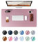 YSAGi Leather Desk Mat, Large Mouse Mat, Non-Slip Desk Pad, Waterproof PU Leather Table Protector Writing Pad for Office and Home (60 x 35 cm, Pale Mauve)