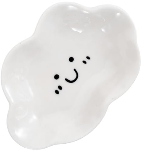 MAGICLULU Clouds Sauce Dipping Bowl Dipping Bowls Dipping Sauce Dish Small Serving Platter Olive Oil Dipping Dishes Table Decor Tray Fondue Plates Sushi Ceramics Dip Cups White Household