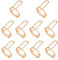 10stk Wudu Nagelringe, Verstellbare Fingernagelringe Kein Kleber Fingerspitzenringe Alternative zu Acrylnägeln Gel-Nagellack Wiederverwendbarer Geschenk für Muslime Frauen Mädchen (Gold)