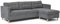 ebuy24 Marino Sofa BA1, Chaiselongue rechts oder Links gewendet (Samt grau)