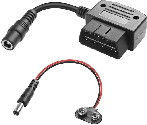 XMSJSIY 16Pin OBD OBD2 Memory Saver AC/9V Car Battery Saver for Vehicle Battery Replacemet/Disconnect Short/Long Term/Settings Memory Storage Fit for All OBD /OBD2 16 in Interface -30CM/11.8INCH
