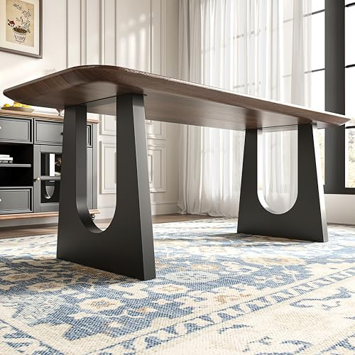 FUSHIAIPTC 28 Inch Desk Legs, Metal U-Shaped Table Legs, Heavy-Duty 1500lbs Lbs for Office Gaming Desk Dining, Adjustable Floor Protectors Easy Assembly