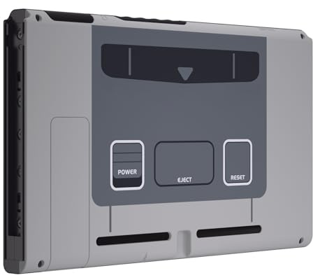 eXtremeRate Rückgehäuse Case für Nintendo Switch Console, DIY-Ersatz Rückplate & Back Shell Kickstand Ständer für Switch Konsole-Classic SFC SNES EU Stil[KEIN Konsole]