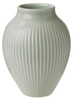 Knabstrup Vase, H 12,5 cm geriffelt, Mint