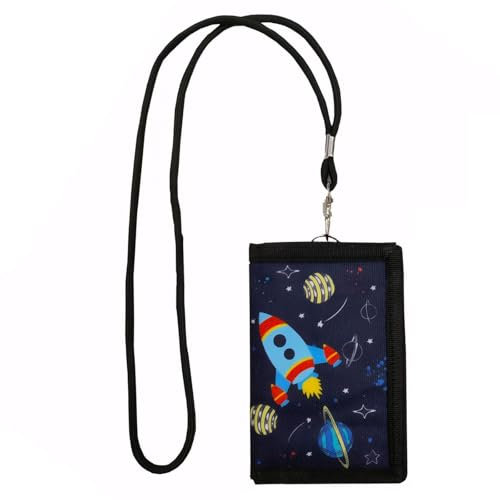 YIUWOD Porte Monnaie Enfant GarçOn - Pochette de Voyage - Pochette Tour de Cou - Conception à Plusieurs Compartiments,UtiliséE pour Stocker de l'argent De Poche, des Billets de Bus, des Cartes