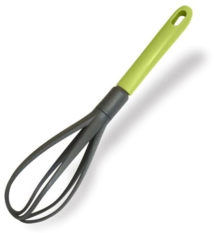 Fackelmann Frusta da cucina con manico in plastica riciclata, materiale parte funzionale in nylon resistente alle alte temperature, dimensioni 30x6x5.5 cm
