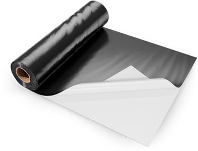 VEVOR YF10FT65FTBW Bâche en Plastique Rouleau, Noir et Blanc, 3 x 20 m