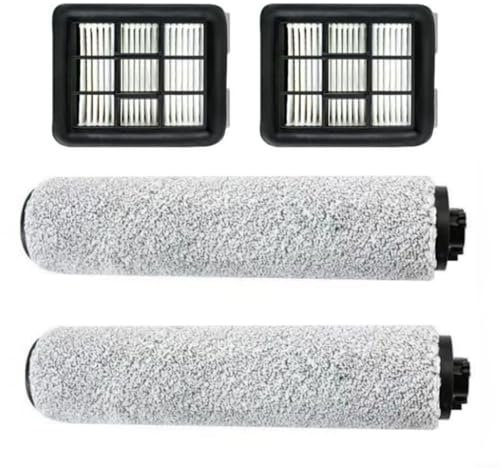 Gettimore Juego de piezas de repuesto para aspiradora inalámbrica Bissell para CrossWave HF3 3649A, 2 filtros + 2 cepillos de rodillo, limpieza mejorada