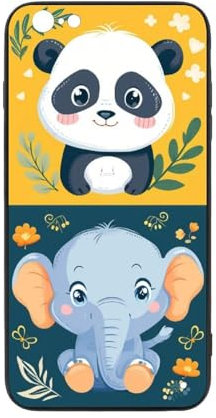 CRIVOTA For iPhone 6/6S Case - All-new Animal House Design, Glass Back + TPU Inner Shell, Scratch-Resistant, Military-Grade Protection, Cell Phone Cases for Boys Girls
