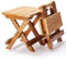 Poggiapiedi pieghevole in legno massello, sgabello per bambini, altezza x larghezza x profondità: 28,5 x 30 x 23 cm, piccolo sgabello senza installazione per WC, fiore, bagno