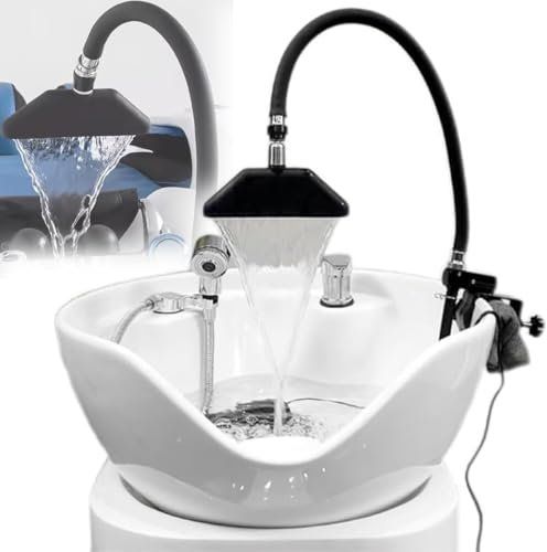 OFNHJK Spa Basin Robinet Water Circulation Cadre, Portable Head Spa, Head Spa Equipment 360 ° Cour de Douche en Cascade réglable, Accessoires de lit de shampooing, pour Le Salon de Coiffure