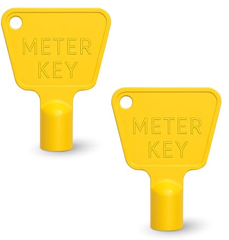 WedDecor 2pcs Plastic Gas Meter Box Key, Triangle Utility Key, Yellow | for Electric Meter Box, Commercial Bins & Cupboards, Durable Utility Access Tool