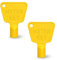 WedDecor 2 Pack Plastic Gas Meter Box Key – Triangle Utility Key for Electric Meter Box, Commercial Bins & Cupboards – Durable Yellow Utility Access Tool