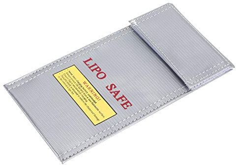 Fireproof and Explosion-Proof Lithium Ion Battery Safe Bag with Splash-Proof PVC Material, 10x20cm Battery Protective Pouch, Ideal for Storage and Transport