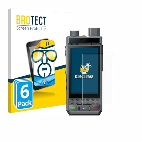 BROTECT Schutzfolie für Hytera P60 | 6 Stück Transparenter Displayschutz Made in Germany Klare Displayschutz-Folie Clear Einfache Montage Case-Friendly