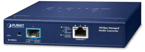 Planet XT-905A - 1-Port 10G/5G/2.5G/1G/100BASE-T +, W128456344 (10G/5G/2.5G/1G/100BASE-T + 1-Port 10G/1GBASE-X SFP+ Managed Media Converter)