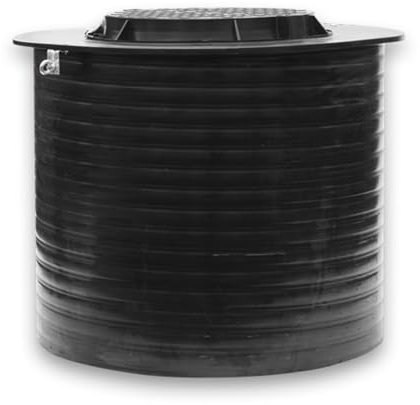 Varile 100x100cm Brunnenschacht, Revisionsschacht aus Kunststoff (ohne Boden) mit abschließbaren Deckel Belastbar bis 200 Kg - Klasse A15 (Deckelplatte 120 cm)