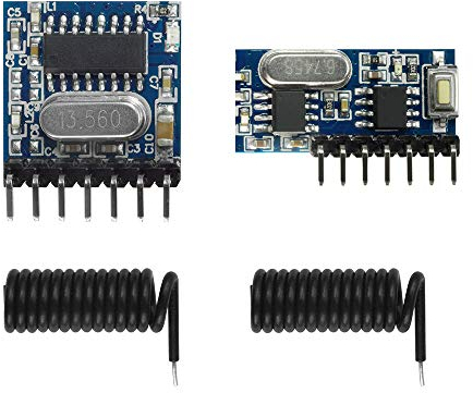 QIACHIP rx480e Radio 433mhz RF Transmitter Module Senza Fili Trasmettitore e Ricevitore Modulo Wireless 4 Canali con Antenna per Telecomando Arduino