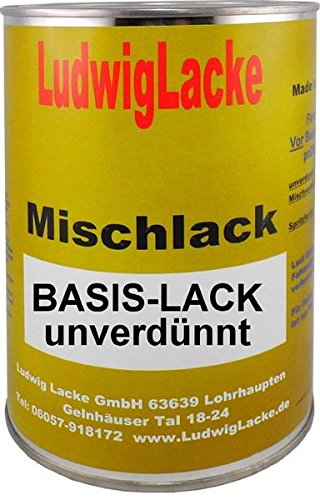 LudwigLacke 1 Liter unverdünnter Autolack für Mercedes Brillantsilber, Metallic, 744 Bj.91-12