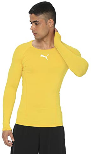 PUMA Liga Baselayer Tee LS Technical Shirt, Herren, Gelb (Cyber Yellow), 56/58 (Herstellergröße: XL)