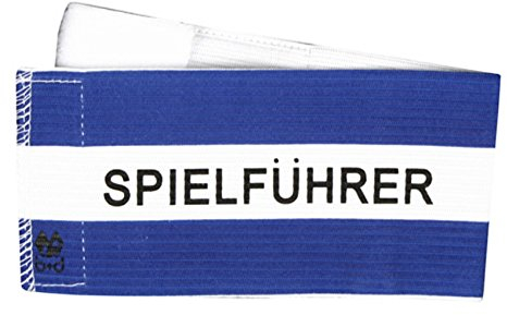 B+D Spielführer Klett Armbinde (BLAU/Weiss)