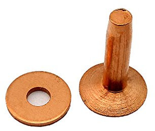 C.S. Osborne Set mit 12 Kupfernieten & Frässtifte #1700-9 (Größe 9), hergestellt in den USA