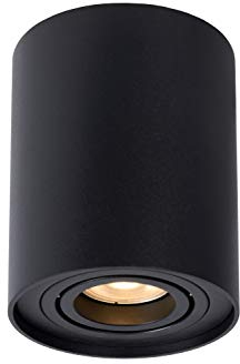LUCIDE TUBE - Deckenstrahler - Ø 9,6 cm - 1xGU10 - Schwarz