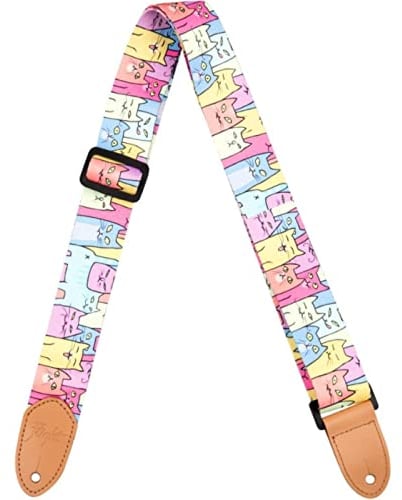 Flight Ukuleles Unisex Ukulelengurt aus Polyester – Kitty, Mehrfarbig, Einheitsgröße