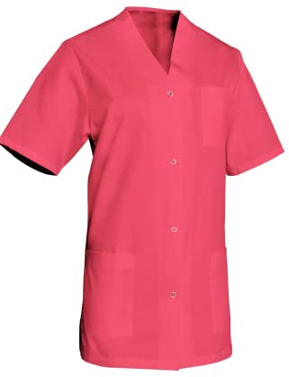 SNV Tunique médicale femme manche courte col V blouse médicale professionnelle fermeture par boutons pressions uniforme médicale femme